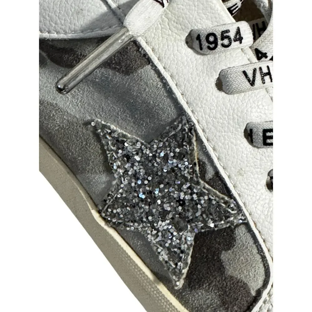 Vintage Havana 1954 “no lace up” sneakers Camo design with blinged out star